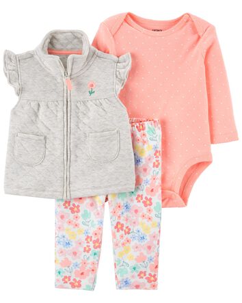 Carters 3 or 6 Months 2 Piece Set Kitty Cat I Love Mommy Cheetah Print Theme